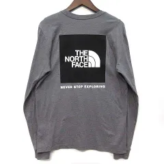 ザノースフェイス THE NORTH FACE バックスクエアロゴ 長袖 Tシャツ カットソー ロンT グレー S 000721176