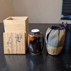肩衝茶入 茶道具 桶谷定一 茶入 骨董品 共箱 - メルカリ