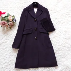 高級　セリーヌ　CELINE　カシミヤ　ウール　チェスターコート　ロングコート　バックベルト　ダークブラウン系　36　S　フォーマル　カジュアル　エレガントのサムネイル