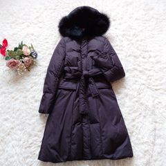 美品】ダーマコレクション☆LL フォックスファー ベルト ロング ダウン 