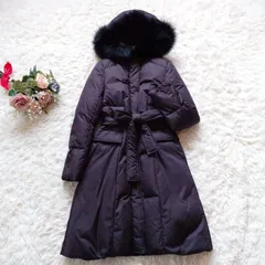 フレイアイディー　FRAY I.D　ロング丈　ベルテッド　ダウンコート　ダウンジャケット　フォックスファー　フード　ベルト付き　美シルエット　Aライン　ブラック　黒　0　S