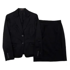 ヴィヴィフルール ViVi fleurs リクルート スーツ セットアップ ジャケット スカート 黒 ブラック 9 7