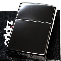 zippoロゴ✧ブラック 鏡面 新品 送料無料 24756ZL シンプル ジッポ 