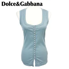 【美品】Dolce&Gabbana タンクトップ パールフロントボタン 40