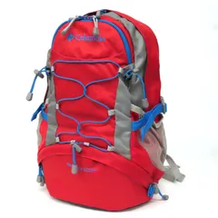 WL25101 美品 Columbia コロンビア Racemous LT22 リュックサック バックパック ポリエステル レッド 赤×青×グレー アウトドア レディースのサムネイル