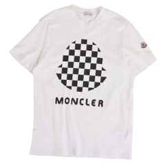 MONCLER チェッカーフラッグ ロゴ Tシャツ ホワイト MONCLER チェッカーフラッグ ロゴ Tシャツ ホワイト - メルカリ