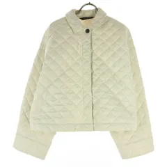 mizuiro ind ミズイロインド 長袖 キルティングジャケット アイボリー 中綿入り レディース 古着