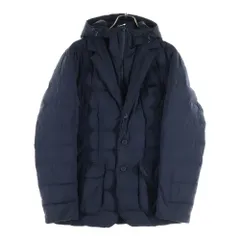 MONCLER (モンクレール) VERNOUX GIUBBOTTO ヴェルヌ レイヤードフーデッドダウンジャケット ブラック D20913091780
