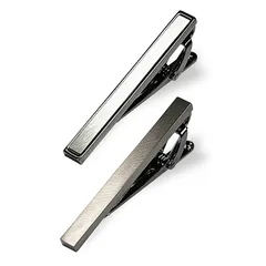 【新品】 [ Vita Natur ] ヴィタ・ナトゥール ネクタイピン タイピン おしゃれ ブランド 【どんなネクタイにも合う真鍮製2本セット】 誕生日や父の日のプレゼントにも ビジネス スーツ 結婚式 喪服 礼服 冠婚葬祭 入学式 卒業式 二次会 パー 0