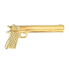 【新品】 Yoursfs 拳銃 ネクタイピン メンズ 面白い ゴールド 冠婚葬祭ブランド ステンレス ユニーク おもしろ 日常仕事 タイピン アクセサリ 1