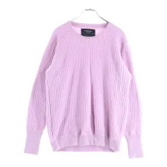 ESTNATION (エストネーション) ×THE INOUE BROTHERS イノウエブラザーズ アルパカ リブクルーネックセーター ピンクのサムネイル