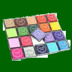 お祝い クリスマス ハンコ 年賀状 メッセージカード フィンガーペイント DIY インク スタンプパッド ハンドメイド 印鑑 手紙 水性 カラフル スタンプ台 (20色) 20色セット LIANHATA