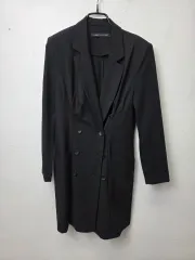 ZARA ザラ ウィメンズ ブラック ダブル ボタン ロング ジャケット