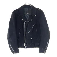 BRANDED GARMENT (ブランデッドガーメンツ) スエードレザーダブルライダースジャケット ブラック