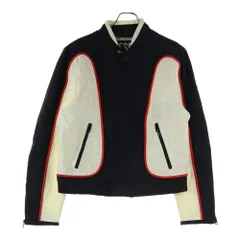 DIESEL (ディーゼル) J-BLINK JACKET A06132 バイカージャケット ジップアップナイロンジャケット ブラック/ベージュ A06132