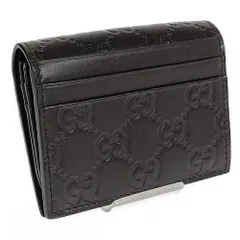 グッチ GUCCI グッチシマ 386862 カードケース レザー ブラウン メンズ レディース【中古】【Aランク】