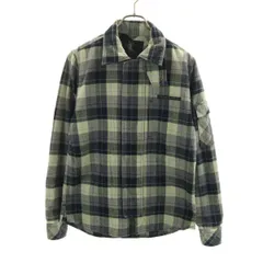HYSTERIC GLAMOUR ヒステリックグラマー 日本製 チェック柄 長袖 シャツジャケット S グレー系 メンズ 古着のサムネイル
