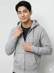 95 UNIQLO グレー フード ジップアップ ユニセックス