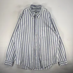 古着 ブルックスブラザーズ Brooks Brothers 長袖シャツ USA製 胸ポケ REGENT XL  ネイビー系 ストライプ メンズ