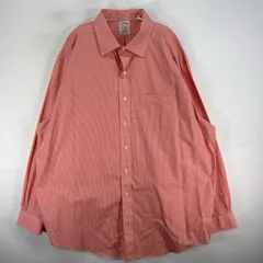 古着 ブルックスブラザーズ Brooks Brothers 長袖シャツ 胸ポケ XL  オレンジ系 チェック メンズ