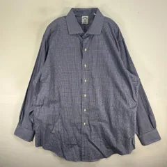 古着 ブルックスブラザーズ Brooks Brothers 長袖シャツ 1818 REGENT 千鳥格子 XL  ブルー系 チェック メンズ
