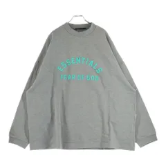 FEAR OF GOD ESSENTIALS (フィアオブゴッド エッセンシャルズ) フロントロゴ モックネック長袖Tシャツ カットソー グレー