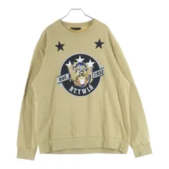 GIVENCHY (ジバンシィ) RT.TWLR ロットワイラー プリントロゴ スウェットクルーネックシャツ トレーナー マスタード