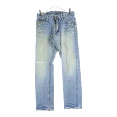 LEE (リー) ダメージ加工 スリムデニムパンツ インディゴ 98212