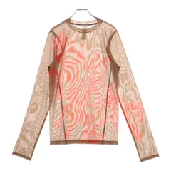 Acne Studios (アクネ ストゥディオズ) ロングスリーブ スプレーロゴ 長袖Tシャツ カットソー レディース ブラウン FN-MN-TSHI000639BL0410-のサムネイル