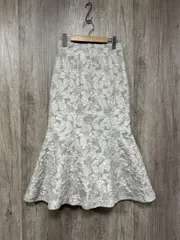 SAISON DE PAPILLON フクレジャガードマーメイドミモレ丈スカート マーメイド スカート ライトグレー  ■■ レディース