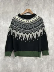 YECCA VECCA イェッカヴェッカ ジャガードニット ニット セーター sizeF/黒ｘグレー  ◆■ レディースのサムネイル