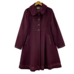axes femme アクシーズファム 刺繍コート sizeM/ワインレッド系