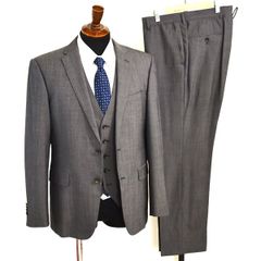 伊製 エルメネジルドゼニア シルク混生地 2つボタン シングルスーツ L