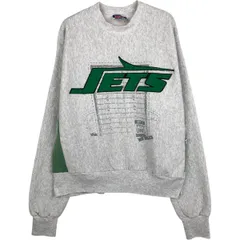 古着 90年代~ Majestic NFL NEW YORK JETS ニューヨークジェッツ スウェットシャツ トレーナー USA製 メンズL相当 ヴィンテージ/eaa624131