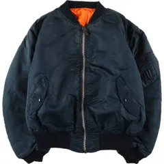 古着 80~90年代 民間品 アルファ ALPHA MA-1タイプ 中綿入り ミリタリー フライトジャケット USA製 メンズXL相当/eaa624456