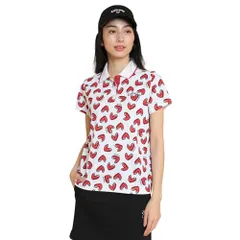新品 [キャロウェイ] レディース 半袖 ポロシャツ [LOVE ゴルフ / C25134221 1030_ホワイト S