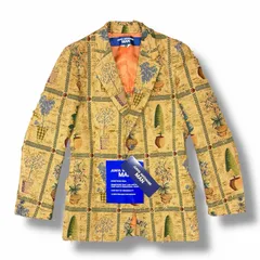 参考上代198000円 未使用 JUNYA WATANABE MAN 26SS Fringed jacquard tapestry blazer フリンジジャガードタペストリーブレザー テーラードジャケット ジュンヤワタナベマン WQ-J002 ベージュ系 M （10233M） 参考上代198000円 未使用 JUNYA WATANABE MAN 26SS Fringed jacquard