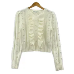 ZARAザラ フリルパールニット sizeEUR M/ホワイト