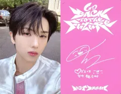 【中古】コレクションカード(男性) NCT DREAM/チソン(Jisung)/裏面ピンク・印刷サイン・メッセージ入り/CD「Go Back To The Future」(Digipack Ver.)封入フォトカード