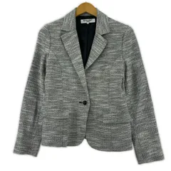 NATURAL BEAUTY BASIC ナチュラルビューティーベーシック ツイードジャケット sizeM/グレー