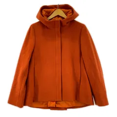 KUMIKYOKU 組曲  フーデッド ショートコート size2/オレンジ