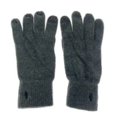 POLO RALPH LAUREN ポロ・ラルフローレン ウール混 ワンポイント刺繡手袋 size27.5cm×11cm/グレー