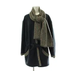 ミッソーニ MISSONI ニット コート ウール 40 ネイビー 紺 マルチカラー 長袖 ミックスカラー ドローストリングウエスト ミドル丈 /PP ■GY44のサムネイル