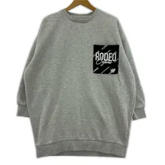 RODEO CROWNS WIDE BOWL  ロデオクラウンズ ワイドボウル 裏起毛クルーネック プルオーバースウェット sizeFREE/ライトグレー