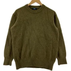 SHIPS シップス ウール ミックスカラー クルーネックニット sizeS/カーキ×ブラウン
