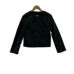 N. エヌ ナチュラルビューティーベーシック フェイクレザー ノーカラージャケット sizeS/ブラック