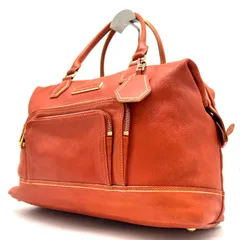 ロンシャン LONGCHAMP レジェンド ダレスバッグ ドクターズバッグ トートバッグ ボストンバッグ オレンジ キャメル レザー 大容量 肩掛け 肘掛け