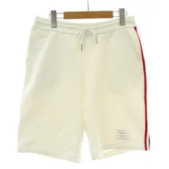 トムブラウン THOM BROWNE クラシック ループバック スウェットパンツ ショートパンツ ハーフ イージー 4BARストライプ 1 白 ホワイト /XZ ■GY68