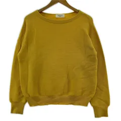 OPAQUE.CLIP オペーク ドット クリップ ボートネックニット sizeM/イエロー