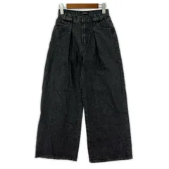 JEANASIS ジーナシス ワイドデニムパンツ sizeS/ブラック系